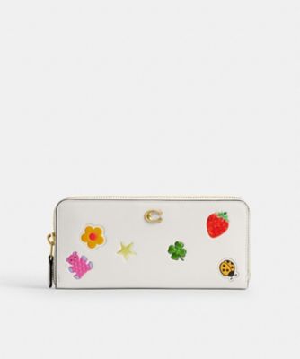 ＜COACH＞エッセンシャル　スリム　アコーディオン　ジップ　ウォレット・ステッカー　プリント
